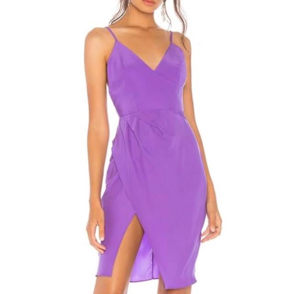 Amanda Uprichard purple silk dress size XS